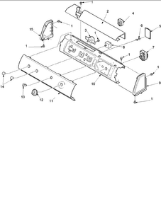 Control Panel Diagram and Parts List for SLG332RAW-PSLG332R  Speed Queen Dryer