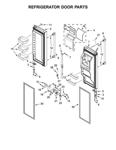 Refrigerator Door Parts Diagram and Parts List for MFT2776FEZ00  Maytag Refrigerator