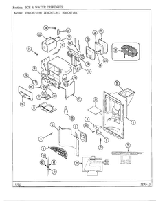 Ice And Water Dispenser Diagram and Parts List for 671840  Admiral Refrigerator