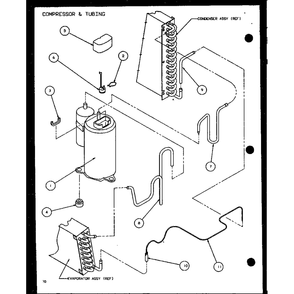 Compressor & Tubing 4 Diagram and Parts List for PTC12400EC P9872415R Amana Air Conditioner