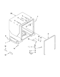 Tub And Frame Parts Diagram and Parts List for MDBH969AWB2  Maytag Dishwasher