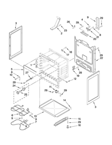 Chassis Parts Diagram and Parts List for AER5823XAW1  Amana Range