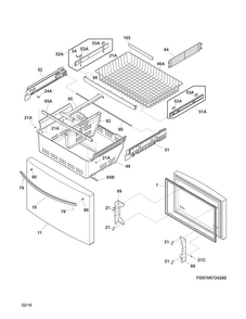Part Location Diagram of 241987933 Frigidaire DOOR-Freezer