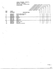 Switch And Bracket Assembly Page 2 Diagram and Parts List for P7804719W  Amana Washer