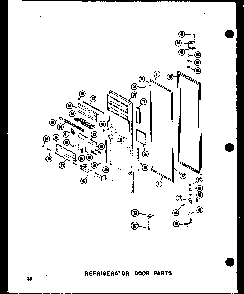 Refrigerator Door Parts Diagram and Parts List for SRI19W-AG-P60340-24WG  Amana Refrigerator