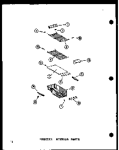 Freezer Interior Parts Diagram and Parts List for SRI19W-A-P60350-49WA  Amana Refrigerator