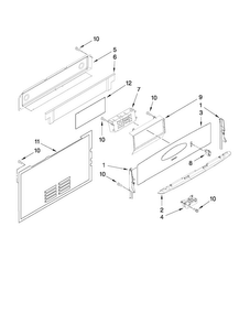 Control Panel Parts Diagram and Parts List for MGR5775QDW1  Maytag Range