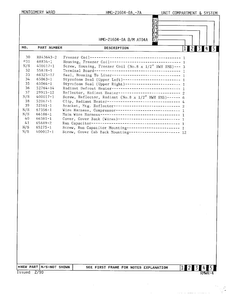 Unit Compartment And System Page 3 Diagram and Parts List for 21604A  Admiral Refrigerator
