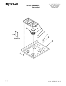 Cooktop Parts Diagram and Parts List for JGR8890ADP22  Jenn-Air Range