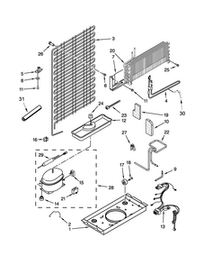 Unit Parts Diagram and Parts List for A4TXCGFBW01  Amana Refrigerator