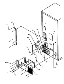 Back Cabinet Diagram and Parts List for BX22R3L-P1183601WL  Amana Refrigerator