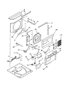 Airflow And Control Diagram and Parts List for CAH24WCR1  Crosley Air Conditioner