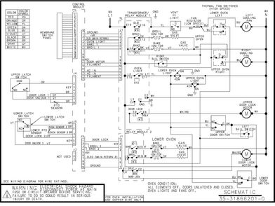 Wiring Information Diagram and Parts List for AOGD2750SS-P113253NSS  Amana Wall Oven
