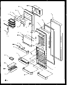 Refrigerator Door Diagram and Parts List for SQD25NBE-P1162402WE  Amana Refrigerator
