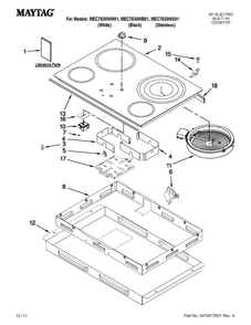 Part Location Diagram of W10268663 Whirlpool ELMNT-SURF
