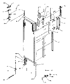 Refrigerator Door Hinge And Trim Parts Diagram and Parts List for SXDE27QE-P1162208WE  Amana Refrigerator