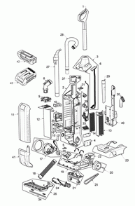Diagram Diagram and Parts List for CH95413  Hoover Upright Vacuum