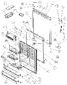 Refregerator Door Diagram and Parts List for 85161-P1117111W  Amana Refrigerator