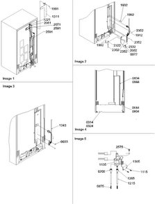 Cabinet Back Diagram and Parts List for SRDE522VE-P1320304WE  Amana Refrigerator