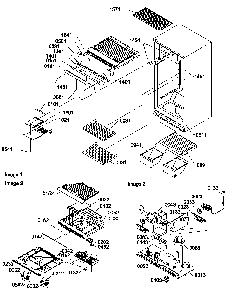 Interior Cabinet And Drain Block Assembly Diagram and Parts List for TM18VW-P1305902WW  Amana Refrigerator