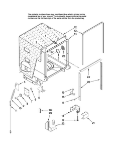 Tub And Frame Parts Diagram and Parts List for MDBH945AWQ1  Maytag Dishwasher