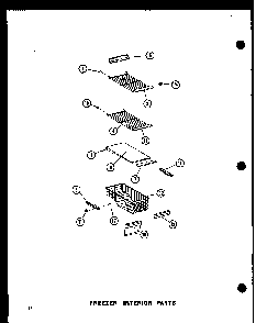 Freezer Interior Parts Diagram and Parts List for SRI519D-P73900-19W  Amana Refrigerator