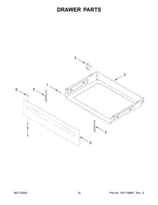 Drawer Parts Diagram and Parts List for ACR4303MFB8  Amana Range