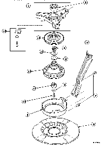 Bearing Housing, Brake, Pulley And Pivot Dome Diagram and Parts List for CW8413W2-PCW8413W2  Crosley Washer