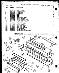 Duct Kit Diagram and Parts List for CBK320B1 P6476302R Amana Air Conditioner