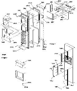 Freezer Door Diagram and Parts List for SXD25S2E-P1190421WE  Amana Refrigerator