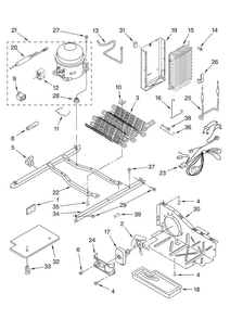 Unit Parts Diagram and Parts List for ASD2522VRB01  Amana Refrigerator