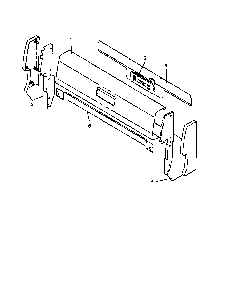 Backguard Diagram and Parts List for SNK26AA0 P1142988NW Amana Range
