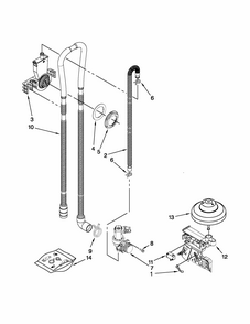 Fill, Drain And Overfill Parts Diagram and Parts List for MDB4709PAM2  Maytag Dishwasher