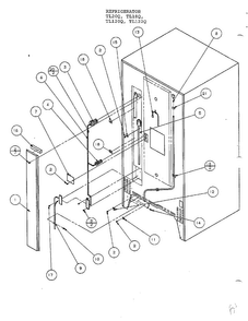 Cabinet Back Diagram and Parts List for TL120Q  Amana Refrigerator