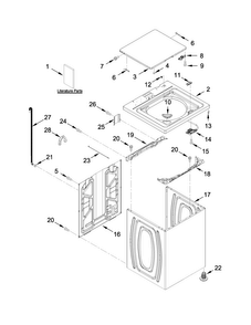 Top And Cabinet Parts Diagram and Parts List for 4KNTW4430EQ0  Amana Washer