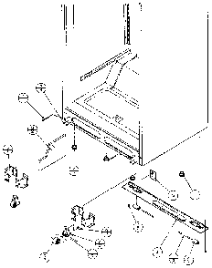Cabinet Bottom Diagram and Parts List for TX19R-P1158502W  Amana Refrigerator
