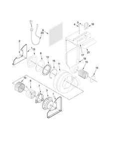Blower Assembly Parts Diagram and Parts List for JES9800CAS01  Jenn-Air Range