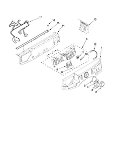 Control Panel Parts Diagram and Parts List for MHWE400WW01  Maytag Washer