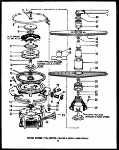 Motor (dcr-225-1a-ol) (dcr-225-1l-ol) (dcr-225-1h-ol) (dcr-225-1c-ol) (dcr-225-1w-ol) Diagram and Parts List for DCR-225-1A-OL  Caloric Dishwasher