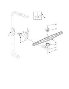 Upper Wash And Rinse Parts Diagram and Parts List for ADB1600AWB0  Amana Dishwasher