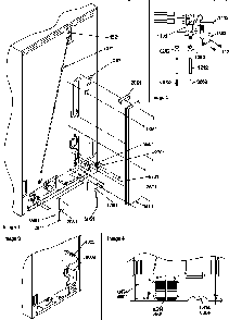 Cabinet Back Diagram and Parts List for GSGD21B-P1193905WW  Amana Refrigerator