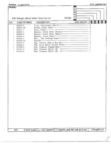 Cartons Diagram and Parts List for 20591  Maytag Refrigerator