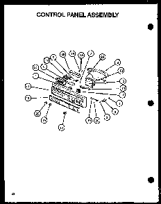 Control Panel Assembly Diagram and Parts List for DUS600B P1139732NB Caloric Dishwasher