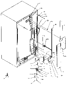 Cabinet Back Diagram and Parts List for SXDE27NP-P1162207W  Amana Refrigerator