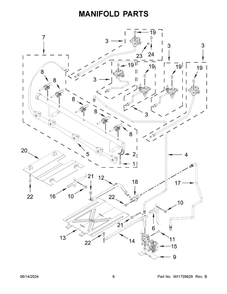 Manifold Parts Diagram and Parts List for MGR7700LZ5  Maytag Range