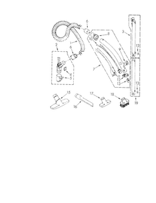 Hose And Attachments Diagram and Parts List for 1162314390  Kenmore Canister Vacuum