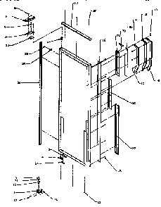Door Handles And Accessories Diagram and Parts List for SXD25A-P1162436W  Amana Refrigerator