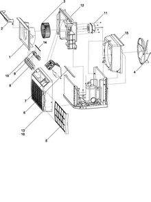 Chassis Assy Diagram and Parts List for AAC051STA0  Amana Air Conditioner