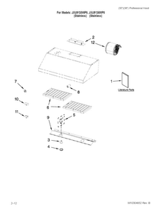 Part Location Diagram of W10295809 Whirlpool SUPPORT-LT