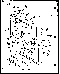 Pupper Door Parts Diagram and Parts List for TC18D-L-P74660-5WL  Amana Refrigerator